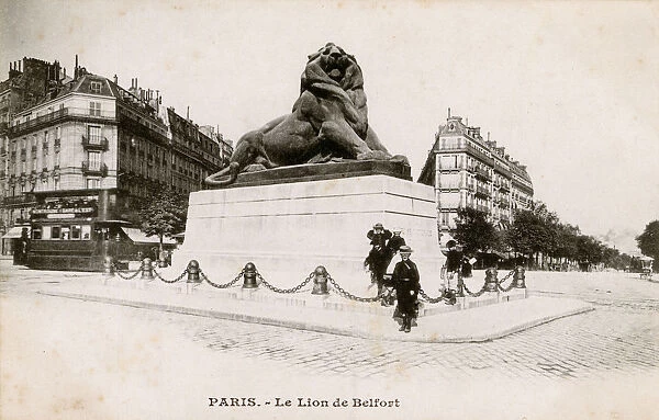 Paris, France - Statue of the Belfort Lion