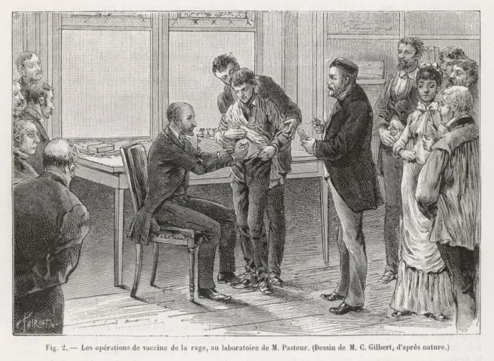 Framed Print : Print of Pasteur Vaccination Framed Print : Print of Pasteur Vaccination
