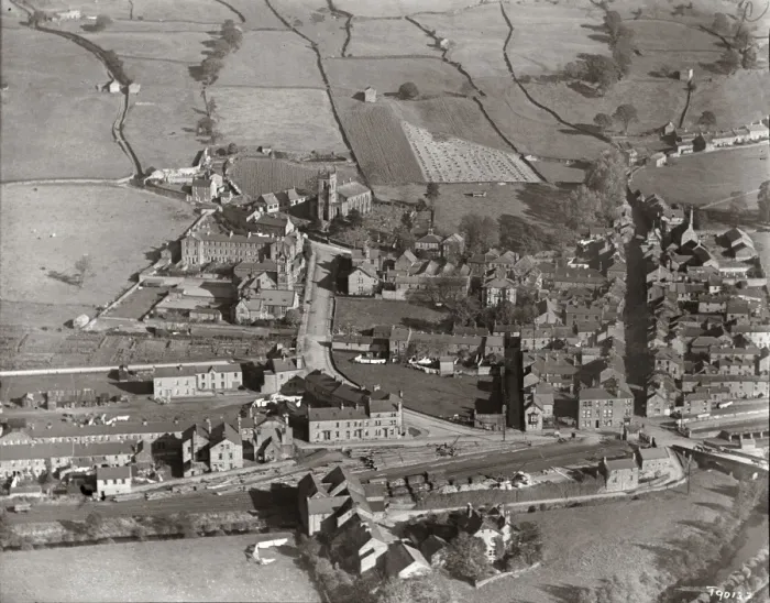 Framed Print : Aerial View of Pateley Bridge, North Yorkshire Print Framed Print : Aerial View of Pateley Bridge, North Yorkshire Print