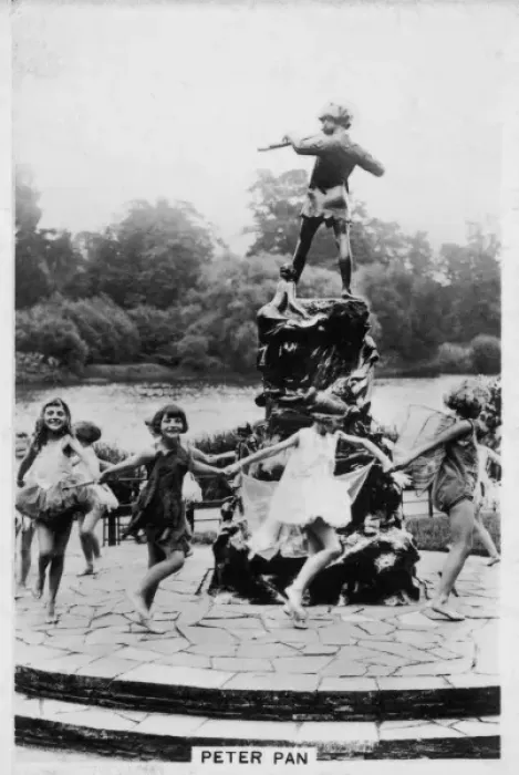 Framed Print : Peter Pan Statue in Kensington Gardens Print, 1912 Framed Print : Peter Pan Statue in Kensington Gardens Print, 1912