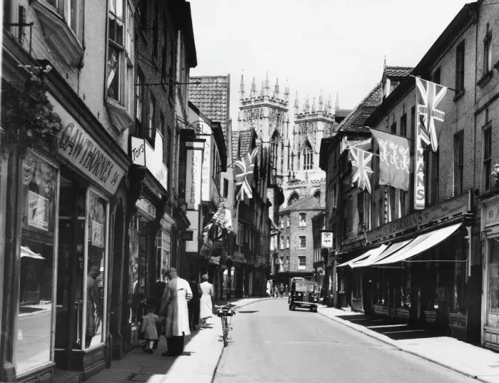 Framed Print : Petergate Print, York Festival Scene Framed Print : Petergate Print, York Festival Scene