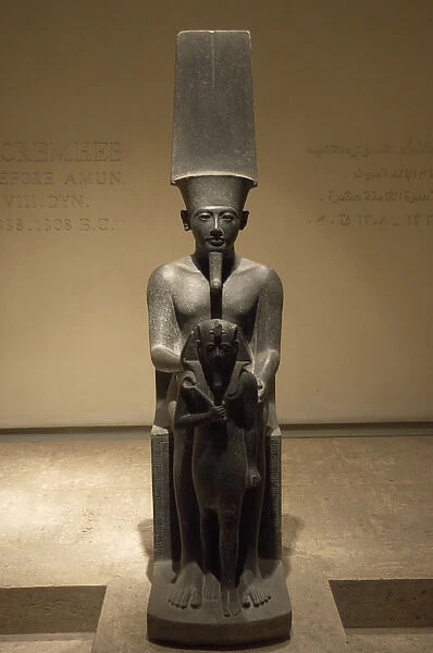Pharaoh Horemheb and god Amun. Egypt