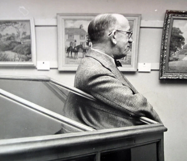 Photo of William Harold Hutchings at art exhibition