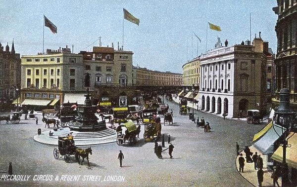Piccadilly Circus, London - Eros and Regent Street