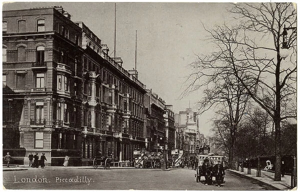 Piccadilly, London - Green Park on right