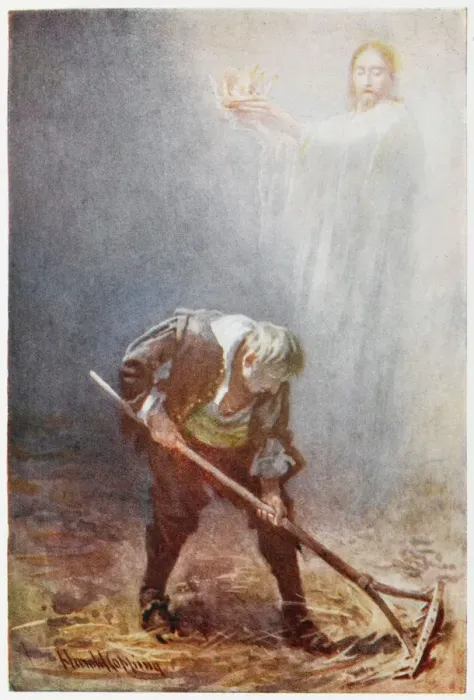 Framed Print : Print of Pilgrims Progress 26 The Man with the Muck-Rake