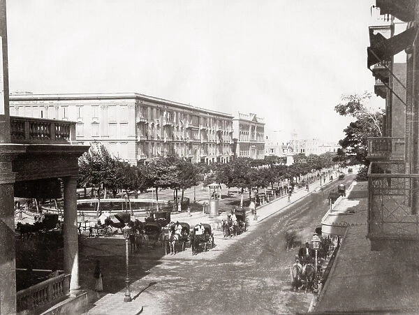 Place des Consuls, Alexandria, Egypt, c. 1880 s