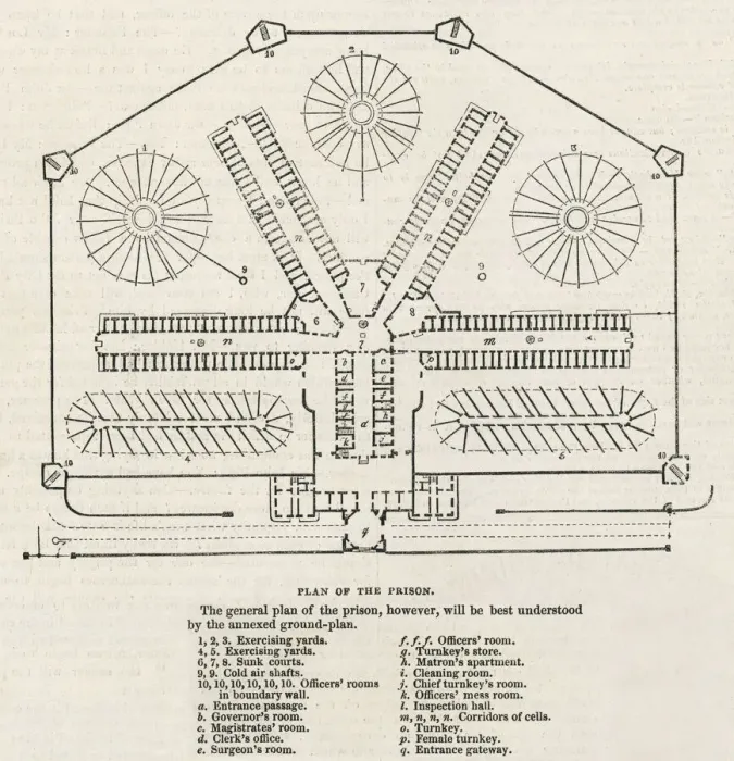 Framed Print : Plan of Pentonville Prison Print Framed Print : Plan of Pentonville Prison Print