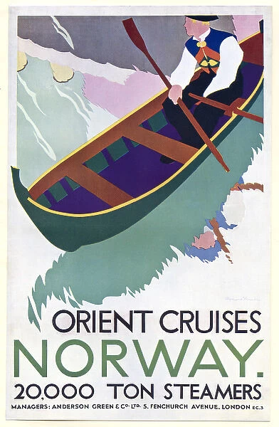 Poster design, Orient Cruises to Norway