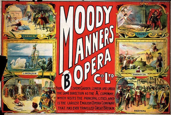 Poster, Moody Manners Opera Company