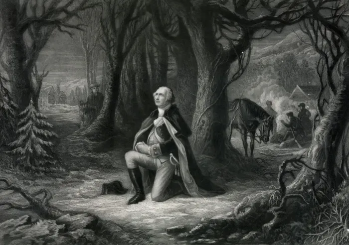 Framed Print : The Prayer at Valley Forge Print, 1866 Framed Print : The Prayer at Valley Forge Print, 1866