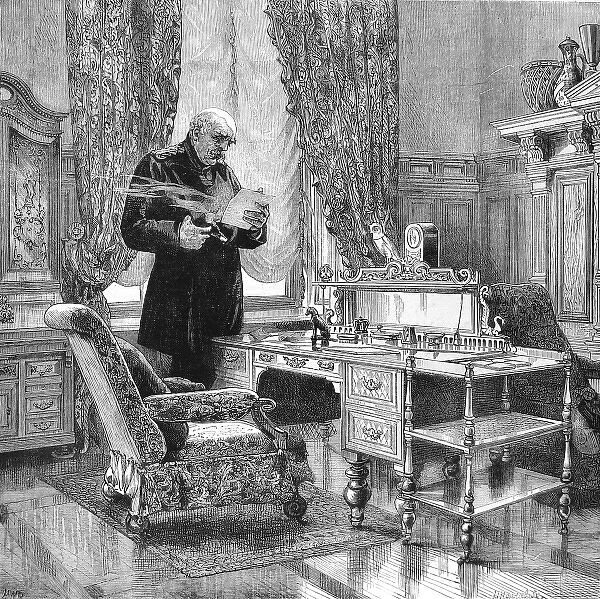 Prince Otto von Bismarck in his study, 1882