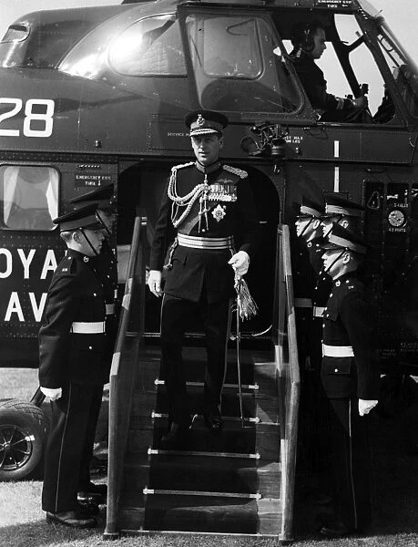 Prince Philip visits Royal Marines at Eastney