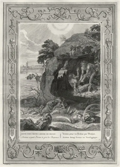 Framed Print : Proteus and Aristaeus Print Framed Print : Proteus and Aristaeus Print