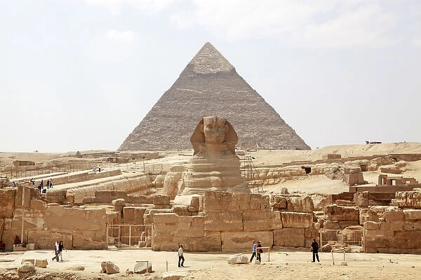 Pyramid of Khafre and the Sphinx in Cairo, Egypt