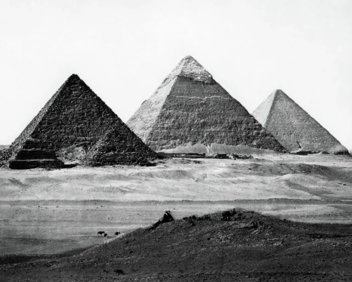 Framed Print : Three Pyramids Print, Egypt 1857