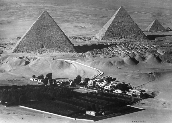 The Pyramids of Giza, Egypt - Aerial Photograph