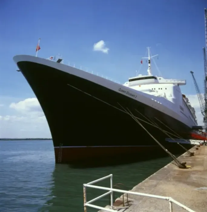 Framed Print : QE2 Liner in Dock Print Framed Print : QE2 Liner in Dock Print