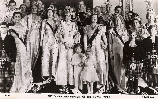 Queen Elizabeth II and members of the Royal Family