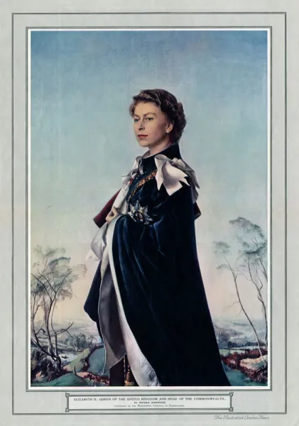 Queen Elizabeth II by Pietro Annigoni in the ILN