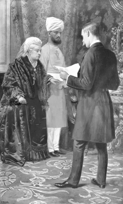 Framed Print : Queen Victoria and Munshi Abdul Karim Print, 1900 Framed Print : Queen Victoria and Munshi Abdul Karim Print, 1900