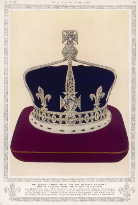 Framed Print : The Queen's Crown Print: A Platinum Coronation Masterpiece Framed Print : The Queen's Crown Print: A Platinum Coronation Masterpiece