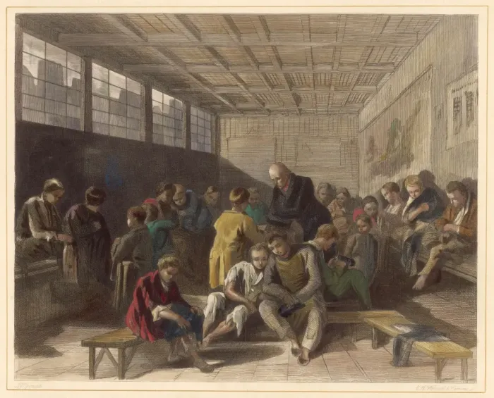 Framed Print : Ragged School Scene Print