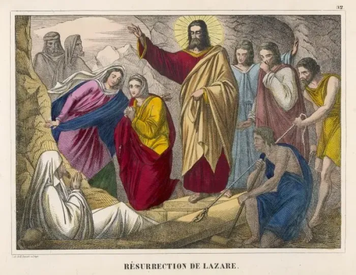 Framed Print : He Raises Lazarus Print Framed Print : He Raises Lazarus Print