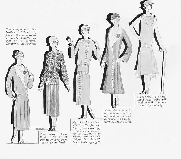 A range of current French fashions, 1925