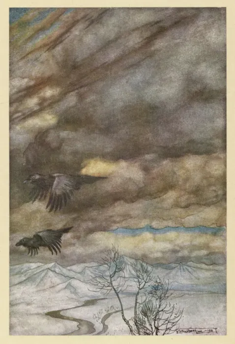Framed Print : The Ravens of Wotan Print Framed Print : The Ravens of Wotan Print