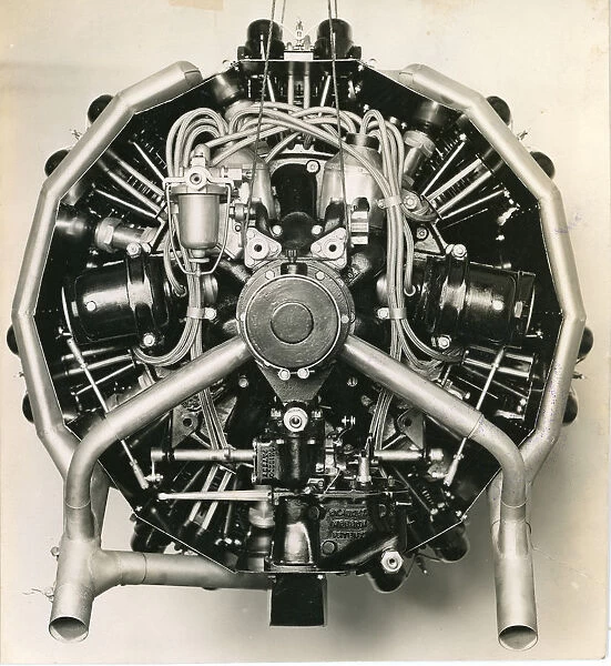 Rear view of a Pobjoy Niagra seven-cylinder radial engine