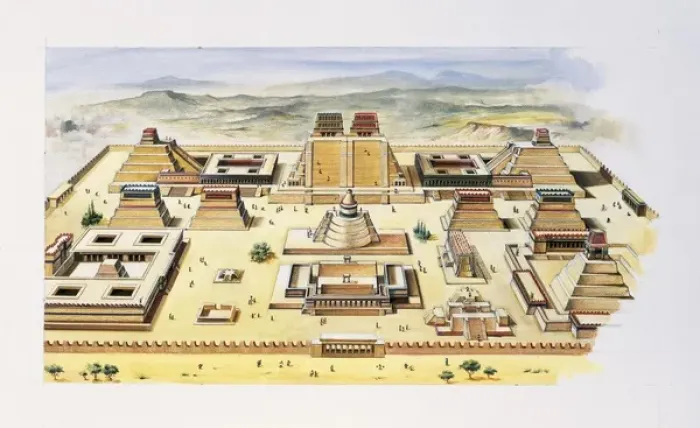 Framed Print : Reconstruction of Templo Mayor in Mexico-Tenochtitlan Print Framed Print : Reconstruction of Templo Mayor in Mexico-Tenochtitlan Print