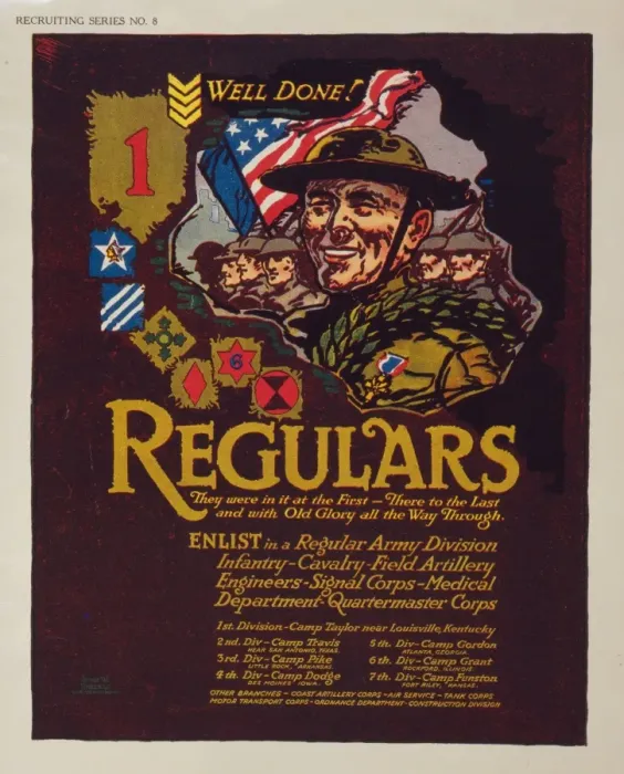 Framed Print : Regulars Print, 1919 Framed Print : Regulars Print, 1919
