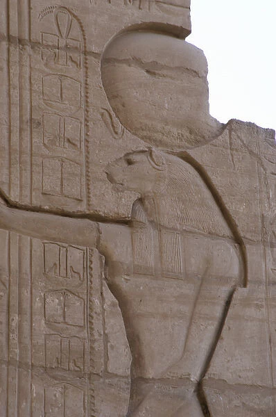 Reliev depicting the goddess Tefnut. Ramesseum. Egypt