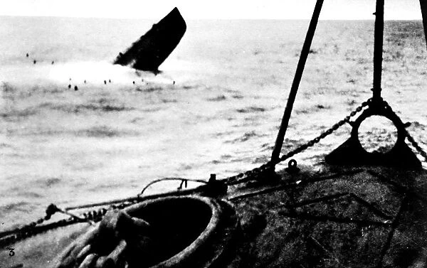 Republican Submarine B. 6 sinking off Corunna; Spanish Civi