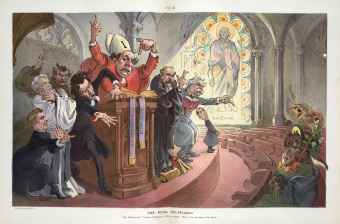 Framed Print : Print of The Rival Pulpiteers
