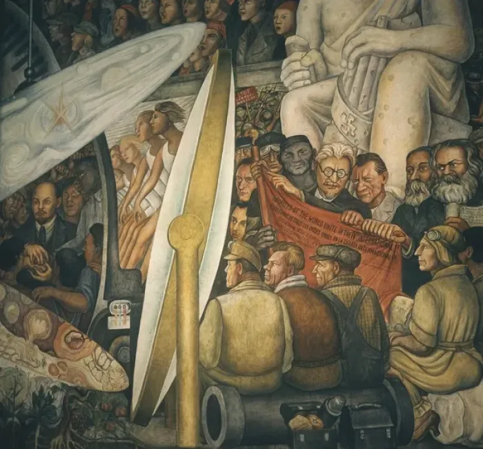 Framed Print : Diego Rivera's Man, Controller of the Universe Print (1934) Framed Print : Diego Rivera's Man, Controller of the Universe Print (1934)