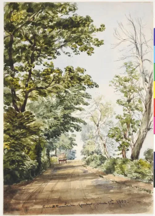 Framed Print : James Moore Print: Road at Barnhill, Comber (1850) Framed Print : James Moore Print: Road at Barnhill, Comber (1850)