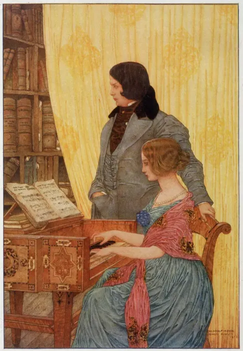 Framed Print : Robert and Clara Schumann Print Framed Print : Robert and Clara Schumann Print