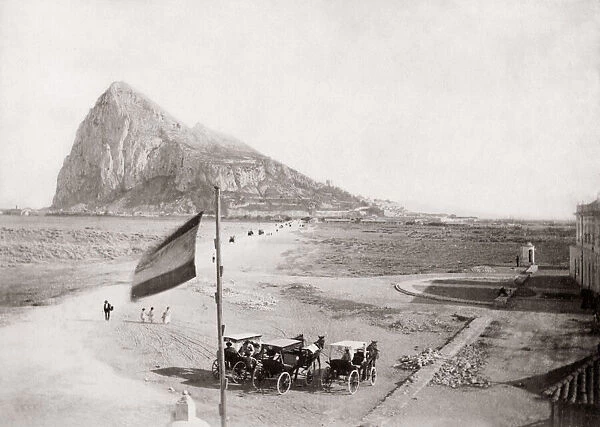 Rock of Gibraltar from neutral ground c. 1880