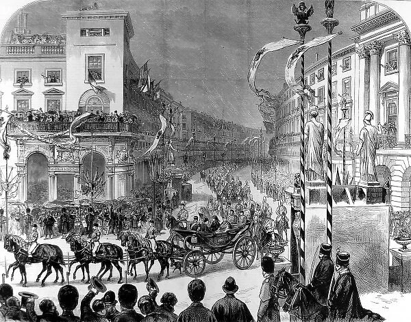 Royal Procession in Regent Street, London, 1874
