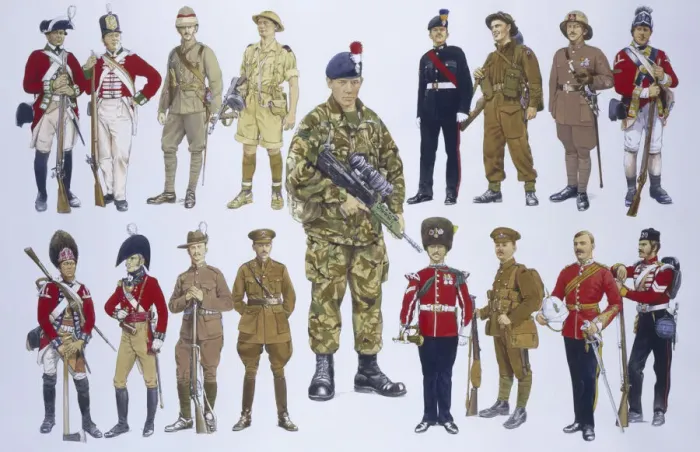 Framed Print : The Royal Regiment of Fusiliers Print, 1968 Formation