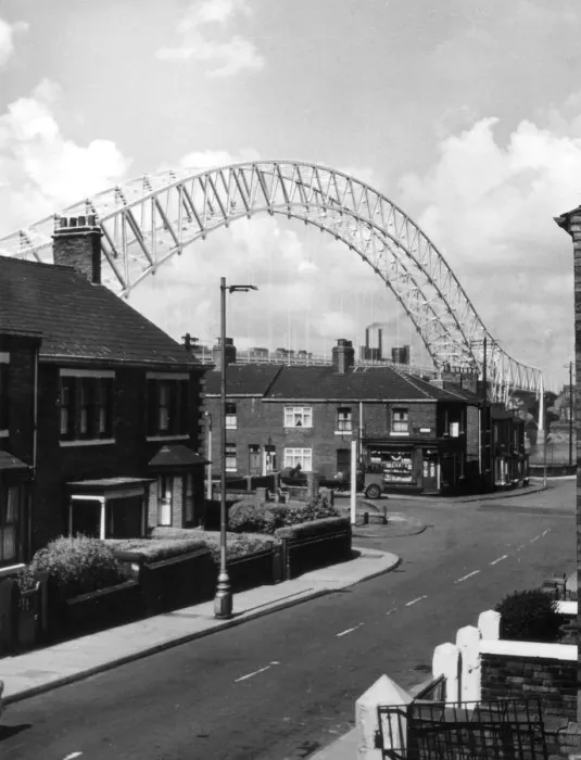 Framed Print : Runcorn-Widnes Bridge Print, 1962 Framed Print : Runcorn-Widnes Bridge Print, 1962