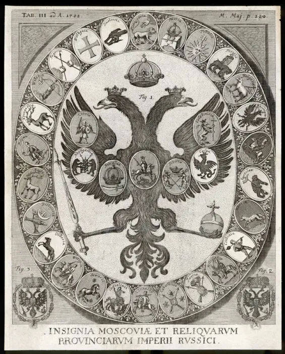 Framed Print : Russian Imperial Eagle Print: Two-Headed Eagle with Heraldic Devices Framed Print : Russian Imperial Eagle Print: Two-Headed Eagle with Heraldic Devices