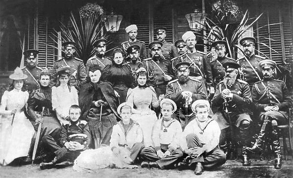 Russian royal group at Krasnoe Selo in 1892