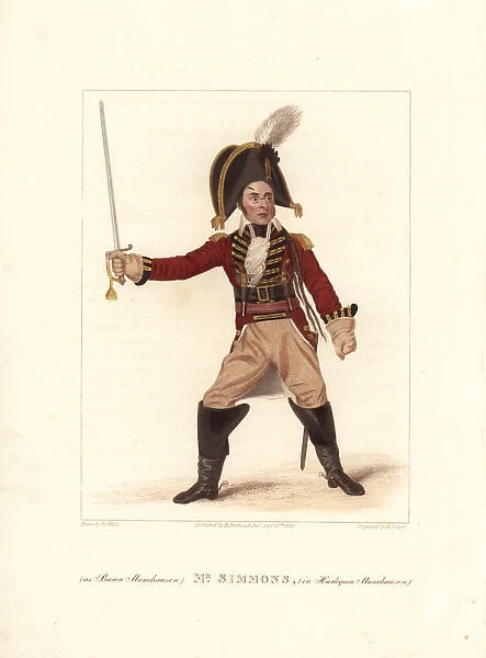 Samuel Simmons in Harlequin Munchausen, 1822