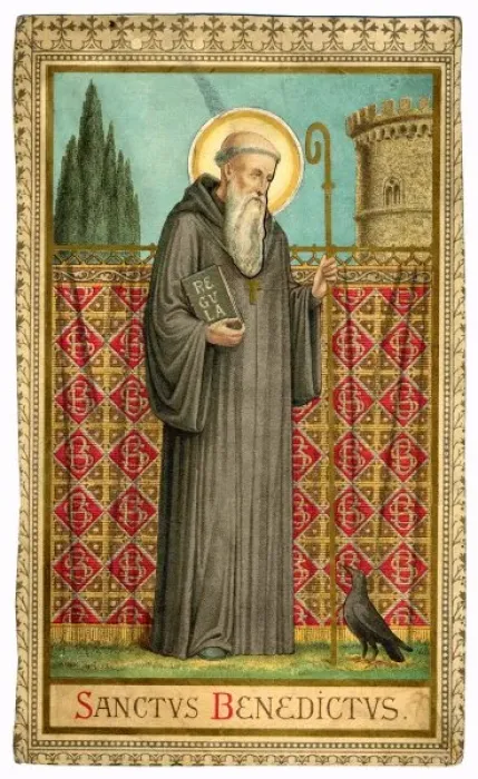 Framed Print : Print of Saint Benedict of Nursia Framed Print : Print of Saint Benedict of Nursia