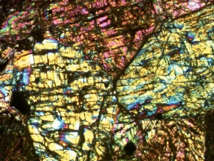 Framed Print : Chassigny Meteorite Thin Section Print Framed Print : Chassigny Meteorite Thin Section Print