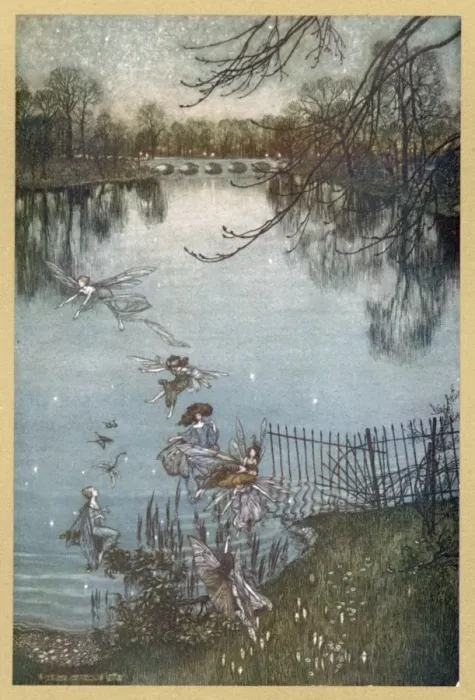 Framed Print : Serpentine Fairies Print at Kensington Gardens Framed Print : Serpentine Fairies Print at Kensington Gardens