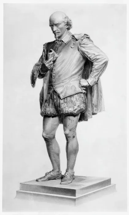 Framed Print : William Shakespeare Print - Full Length Statue of the Playwright and Poet Framed Print : William Shakespeare Print - Full Length Statue of the Playwright and Poet